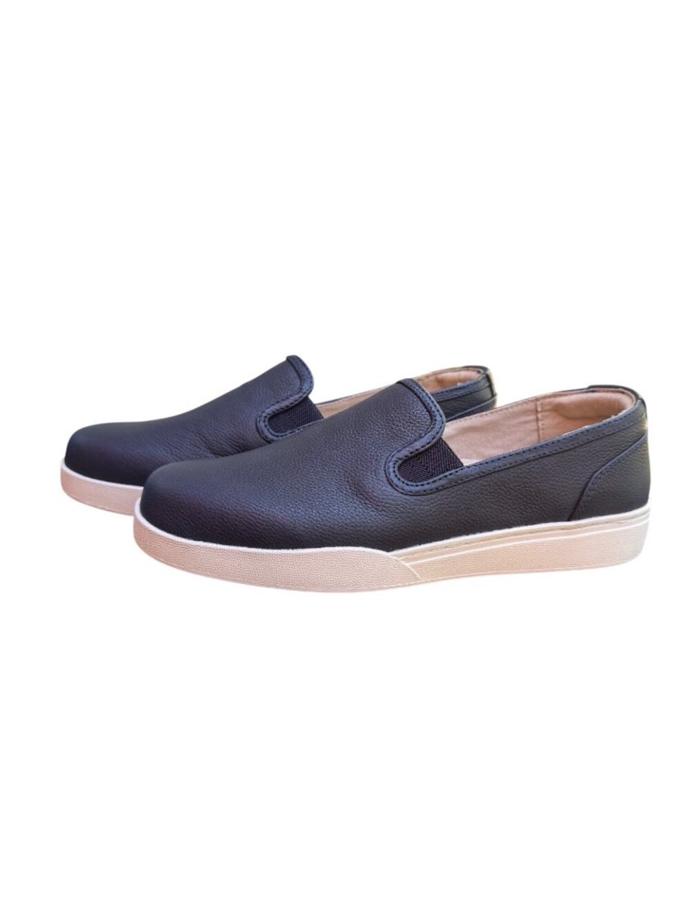 Abeo Encore Slip On Size 7.5 Navy Textured Leather NWB Loafer